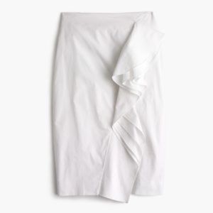 White J Crew Pencil Skirt